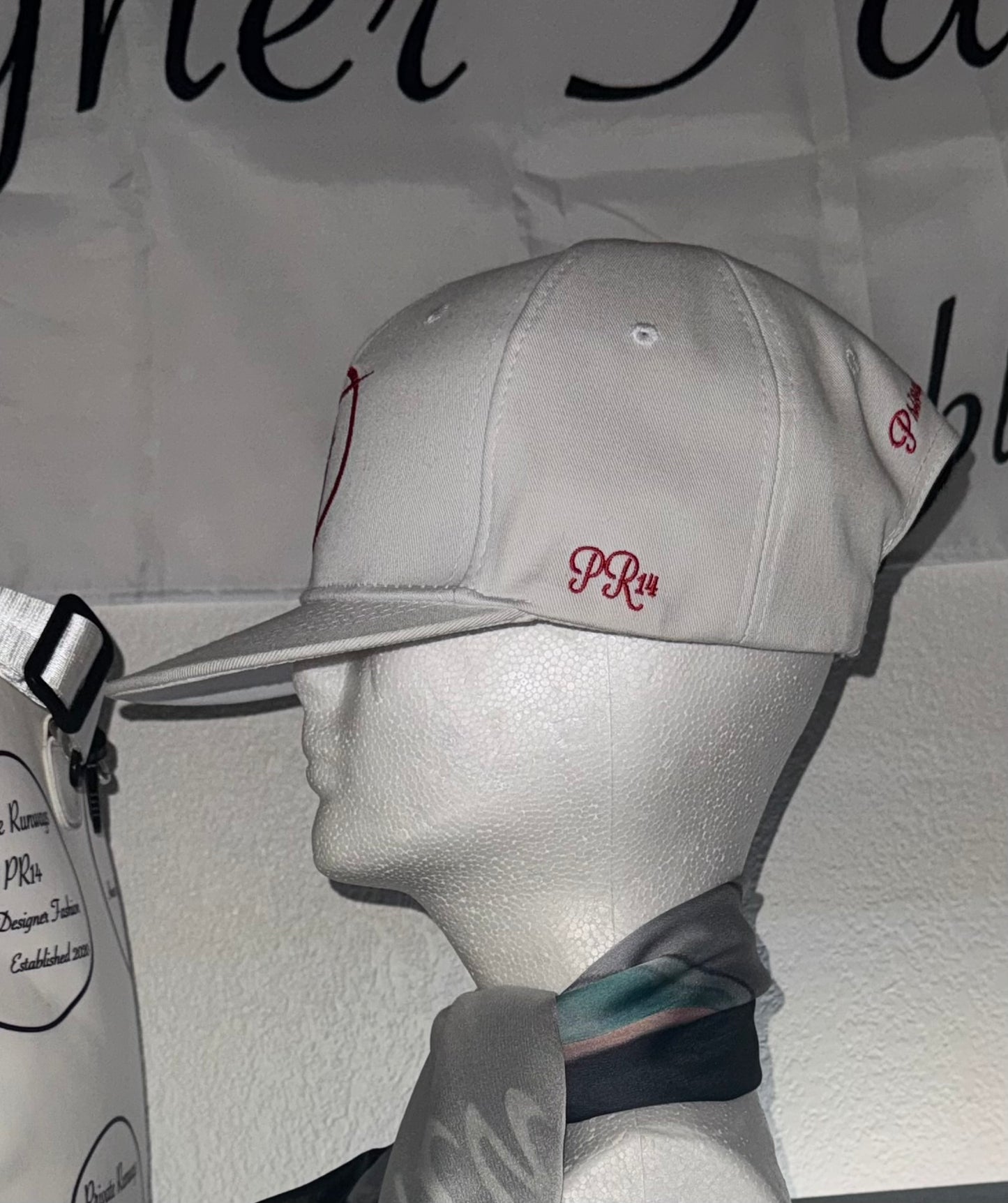 Private Runways PR14 Signature SnapBack– White & Red