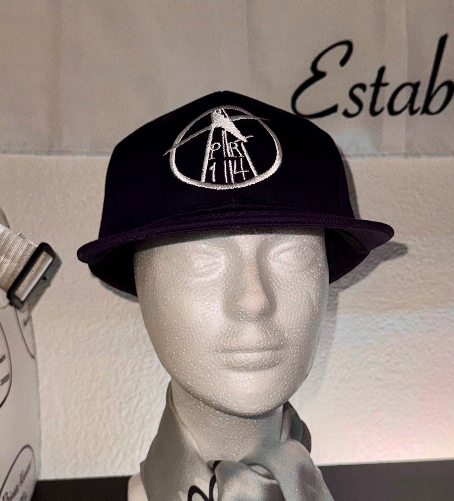 Private Runways PR14 Signature SnapBack– Navy Blue & White
