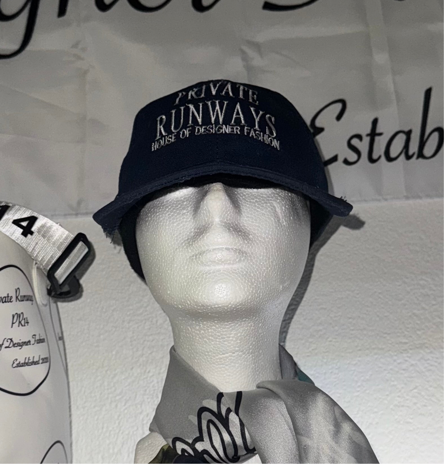 Private Runways House of Designer Fashion Dad Hat – Navy Blue