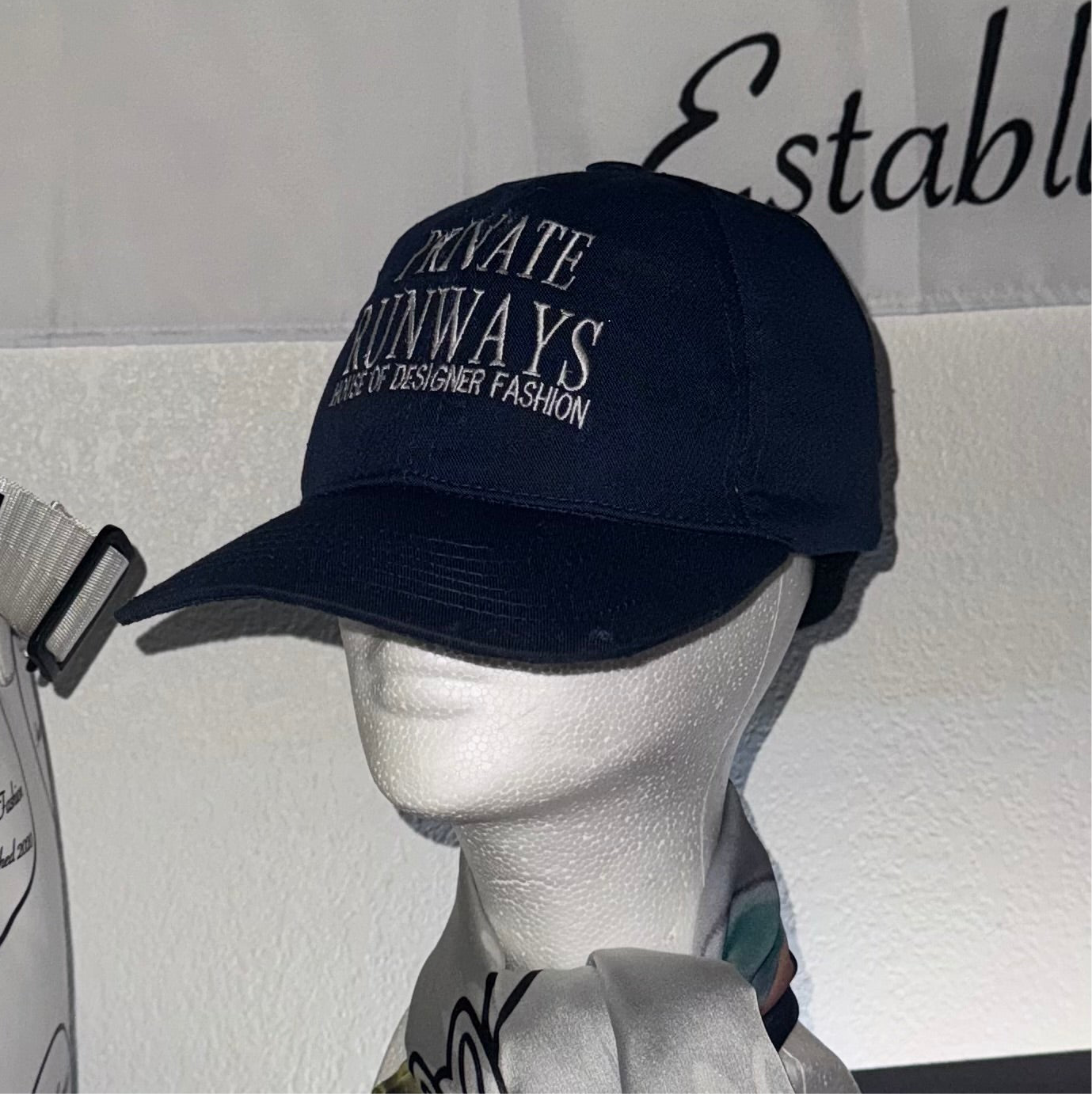 Private Runways House of Designer Fashion Dad Hat – Navy Blue