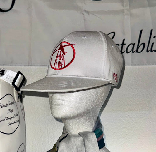 Private Runways PR14 Signature SnapBack– White & Red