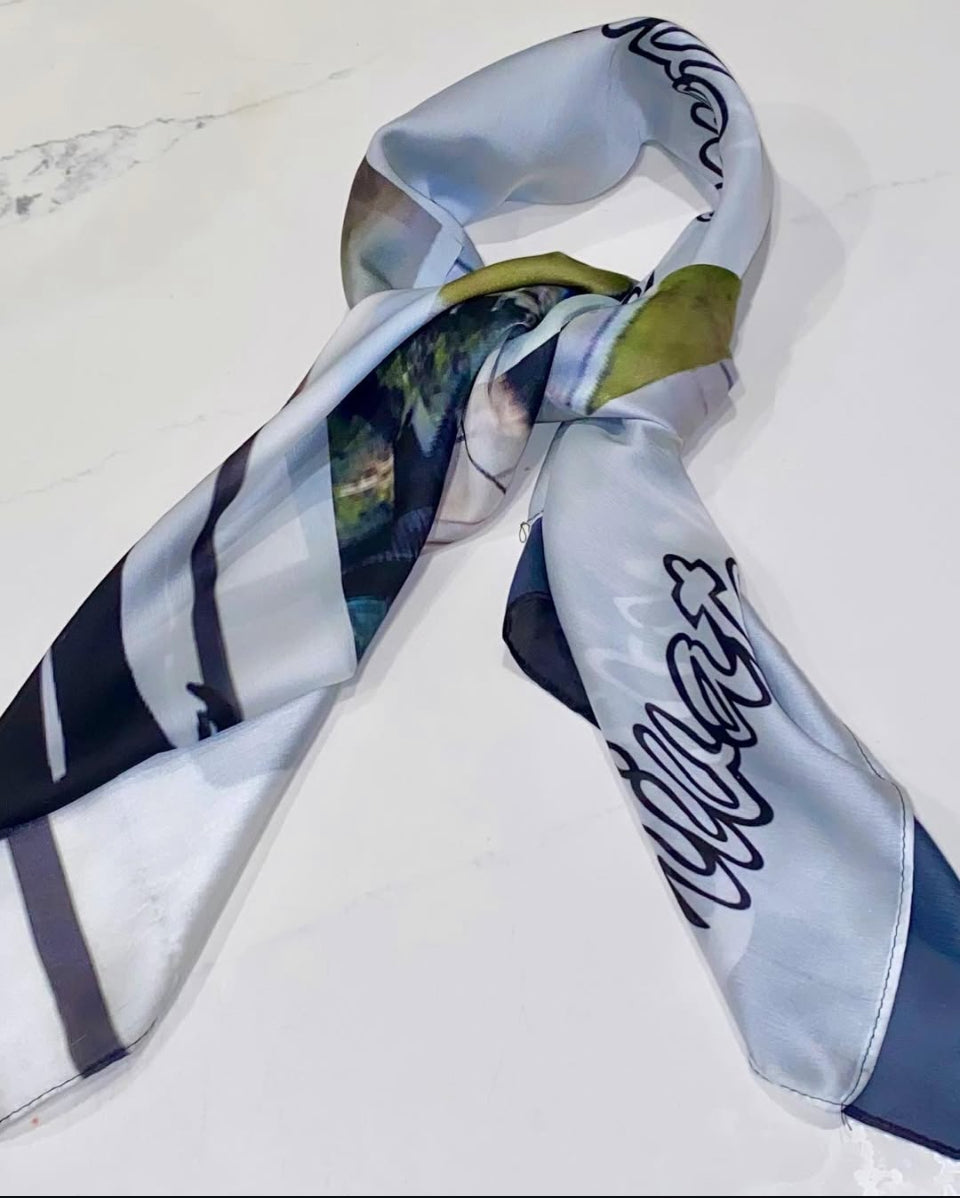 7 Block Private Runways Silk Scarf