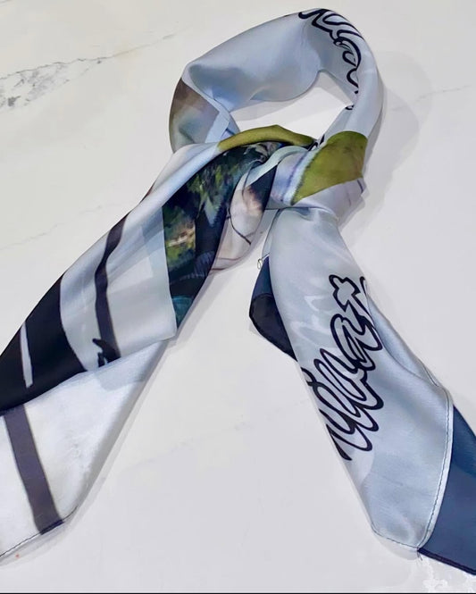 7 Block Private Runways Silk Scarf