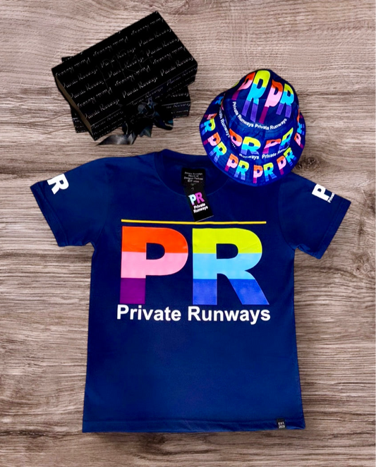 Private Runways PR Logo T-Shirt & Bucket Hat Set