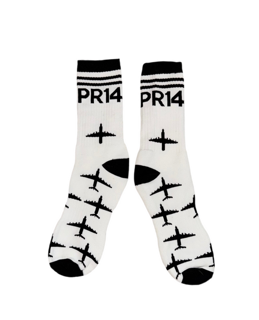 PR14 Jetstream Socks – White & Black