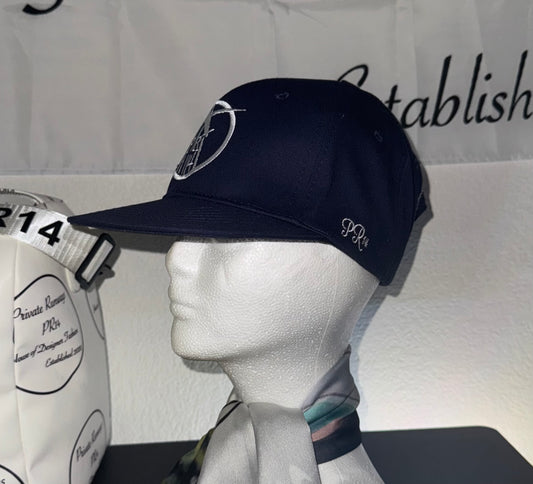 Private Runways PR14 Signature SnapBack– Navy Blue & White