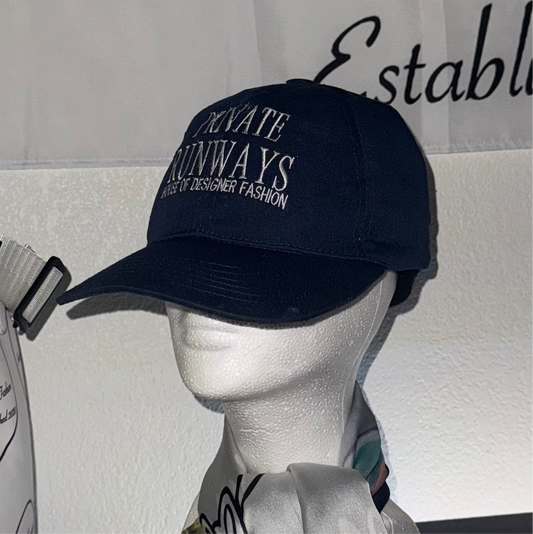 Private Runways House of Designer Fashion Dad Hat – Navy Blue